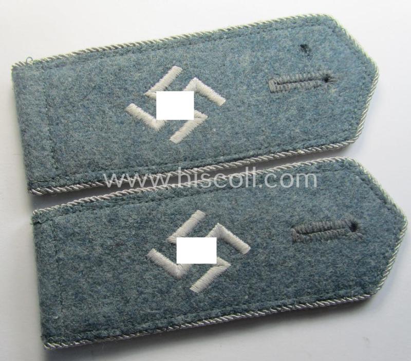 Pair of officers-type shoulderstraps: 'Sicherheitsdienst'- (ie. 'SD'-) related so-called: 'Schützmannschaften'