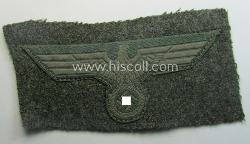 'Cut-out of a tunic' - WH (Heeres) EM- (ie. NCO-) type breasteagle (ie. 'Brustadler für Mannschaften und Unteroffiziere des Heeres')