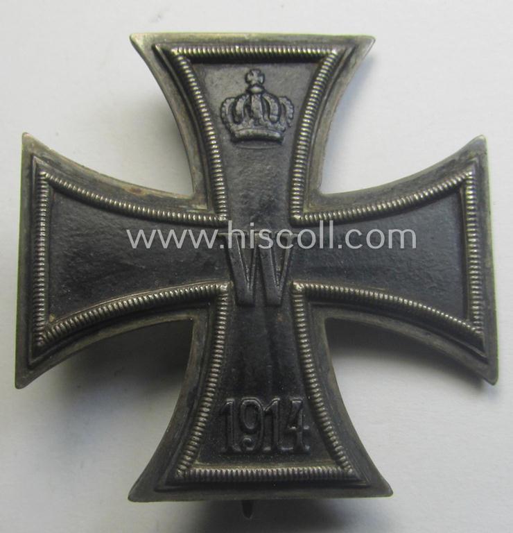 Unusually seen, WWI-period 'Eisernes Kreuz 1. Klasse' being a (typical) non-converse-shaped and genuine silver-based example that shows the unusual makers'-designation: 'C.D. 800'