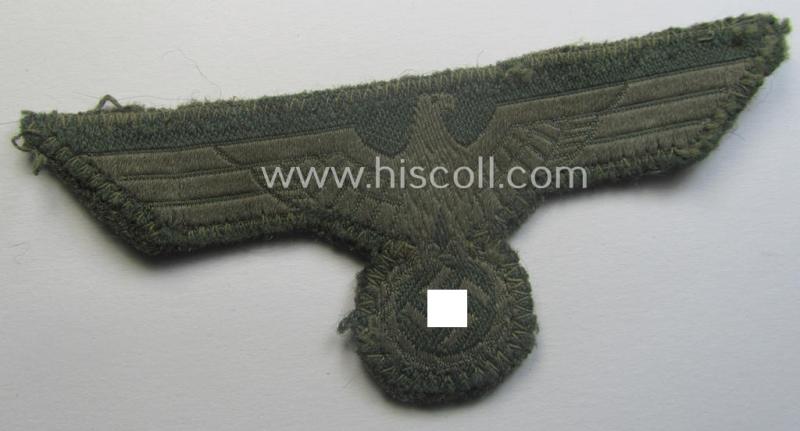 'Cut-out of a tunic' - WH (Heeres) EM- (ie. NCO-) type breasteagle (ie. 'Brustadler für Mannschaften und Unteroffiziere des Heeres')