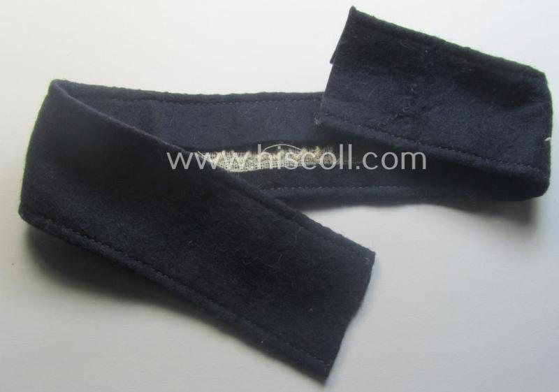 Moderately used, WH (Luftwaffe) cuff-title ie. armband (ie. 'Ärmelstreifen') entitled: 'Jagdgeschwader Udet' that comes in a clearly worn- ie. minimally period-shortened-, condition