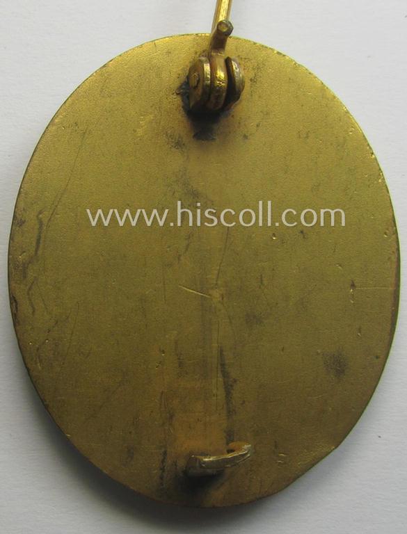 'Verwundeten-Abzeichen in Gold' being a non-maker-marked- and typical 'Buntmetall'-based (ie. 'thin-pinned'!) example that comes stored in its maker- (ie. 'Hauptmünzamt - Wien'-) marked etui as issued