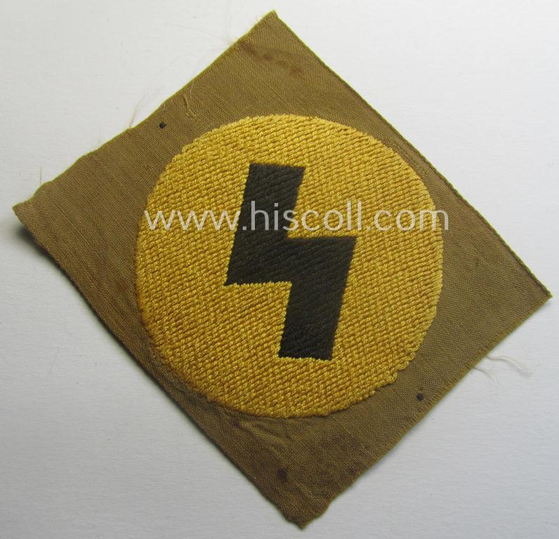 DJ (ie. 'Deutsches Jungvolk') arm-badge as was specifically intended for usage by a member who served within the: 'Oberbann 2' (being a never used example that is void of an 'RzM'-etiket)
