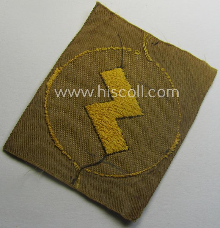 DJ (ie. 'Deutsches Jungvolk') arm-badge as was specifically intended for usage by a member who served within the: 'Oberbann 2' (being a never used example that is void of an 'RzM'-etiket)