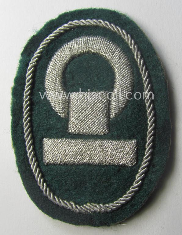 Interesting - and with certainty fairly rarely seen! - neatly hand-embroidered, so-called: 'Reichswerke Hermann Göring' (ie. 'RHG') arm-patch (ie. 'Ärmelabzeichen')