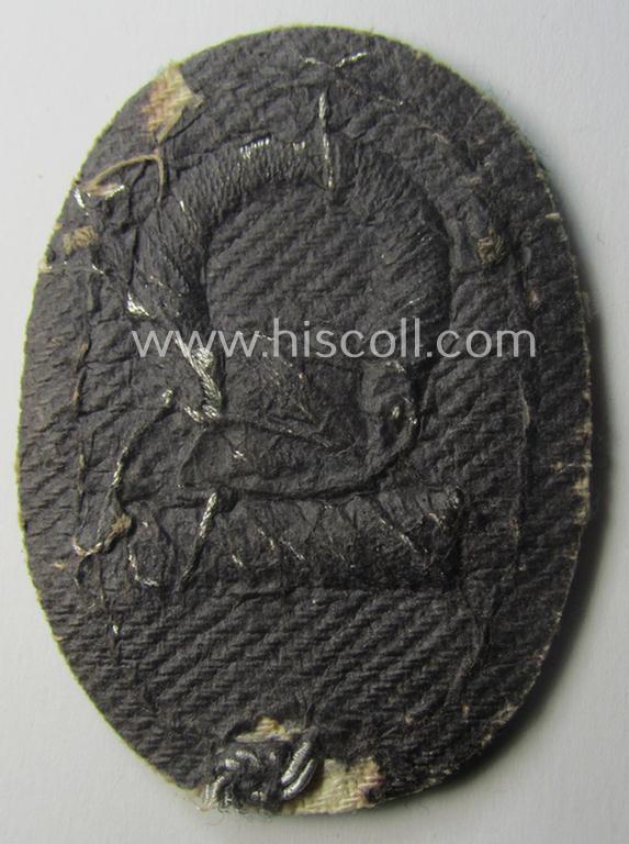 Interesting - and with certainty fairly rarely seen! - neatly hand-embroidered, so-called: 'Reichswerke Hermann Göring' (ie. 'RHG') arm-patch (ie. 'Ärmelabzeichen')