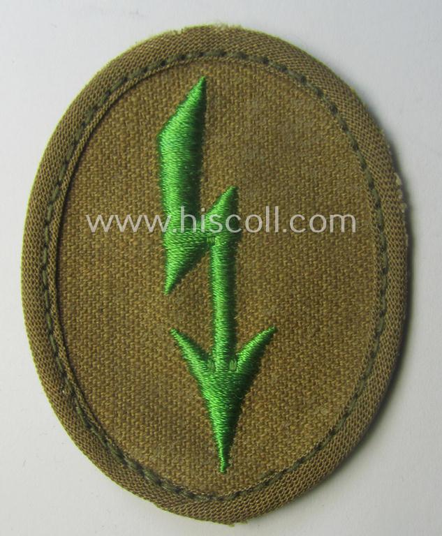 WH (Heeres) 'tropical-styled', trade- and/or special-career insignia (or: 'Signal Blitz') as was intended for a soldier who served within the: 'Panzer-Grenadier-Trpn.'