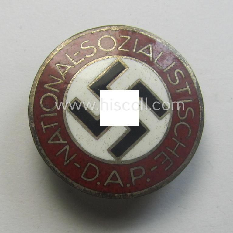 'N.S.D.A.P.'-membership-pin- ie. party-badge (or: 'Parteiabzeichen') showing the makers'-designation: 'RzM' and/or: 'M1/105'