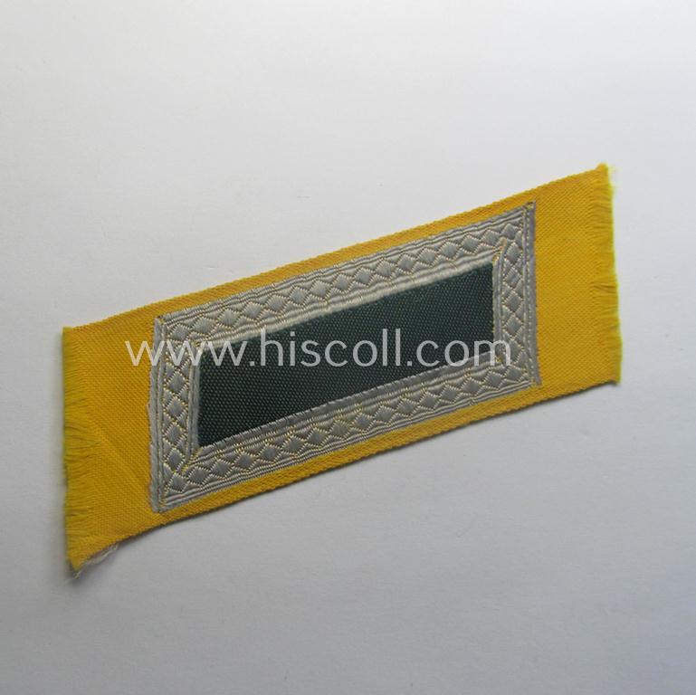 Regrettably single, (entirely!) 'BeVo'-woven, NCO-pattern 'Ostvölker'-collar-tab as intended for an: 'Armenischer'-volunteer within the 'Deutsche Wehrmacht' (ie. 'Zugführer' within the: 'Armenisches Legion')