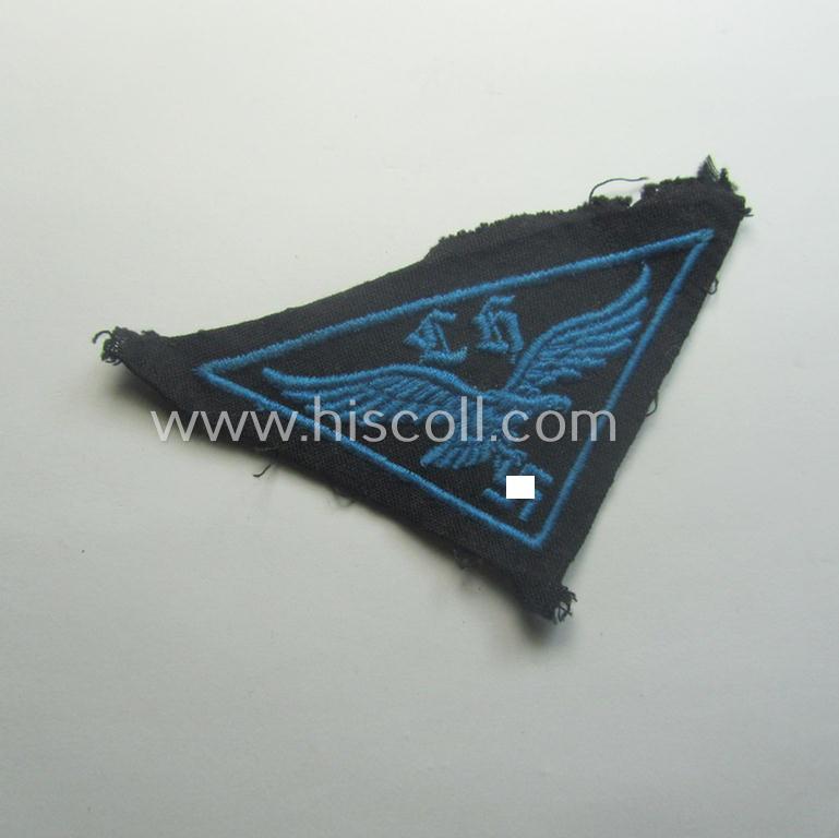 WH (LW- ie. Hitlerjugend-) related, machine-embroidered breast-badge: 'Flakhelfer'